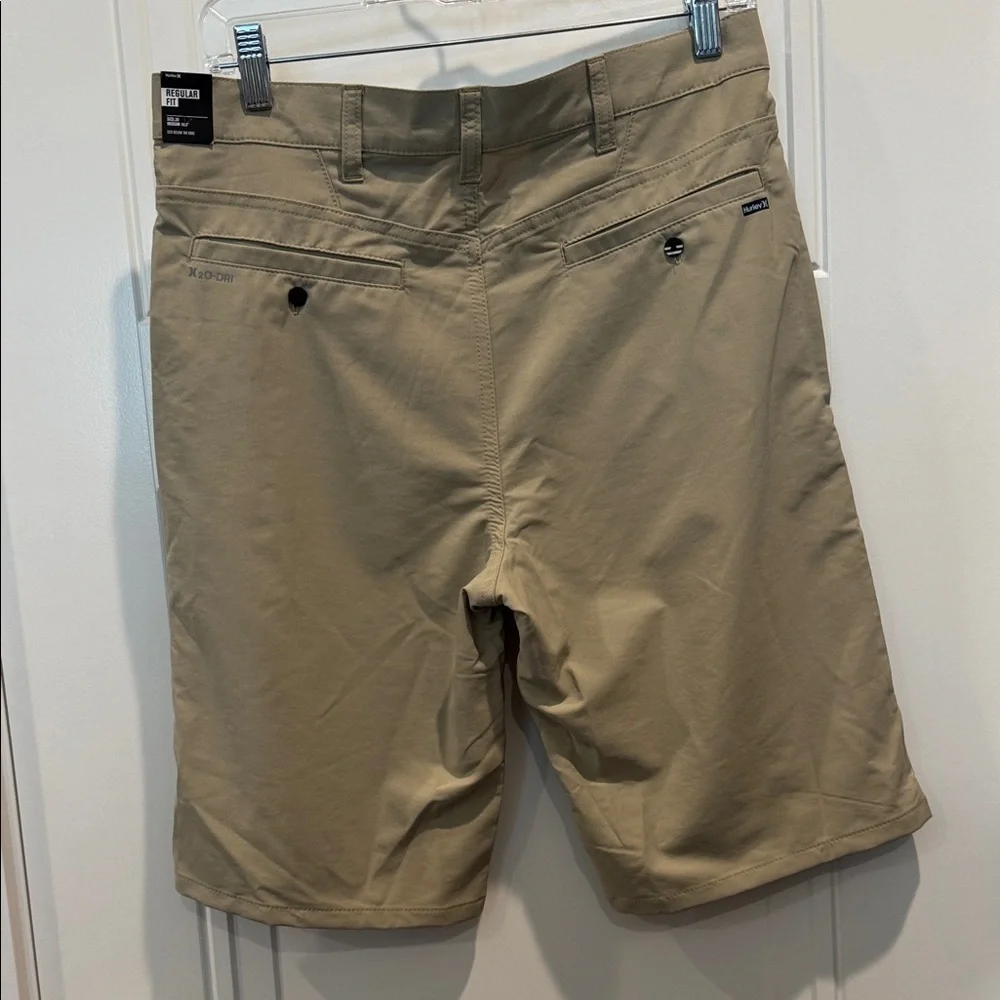 Hurley Boy's 2-Way Stretch Athletic Shorts - Khaki/Tan